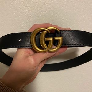 Gucci, double G gold belt